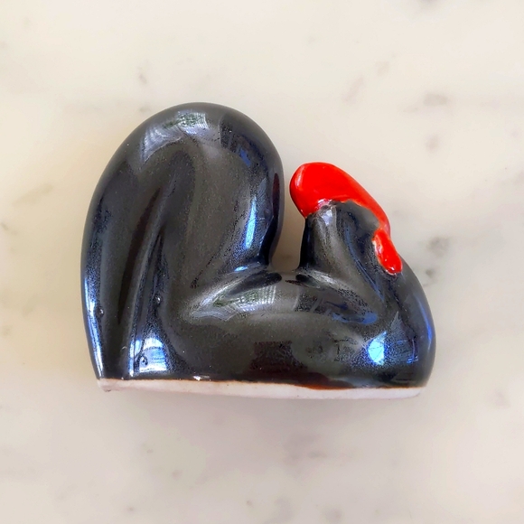 NWOT. Vintage Handmade Porcelain Ceramic Rooster. - Picture 3 of 5